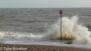 Waves Crash on Bexhill Beach, Sussex